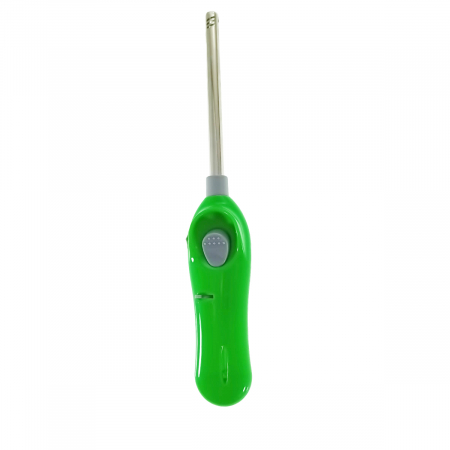 Unelte de mana - Aprinzator cu gaz, FE-40797, cu reglare flacara si sistem de blocare, reincarcabil, verde