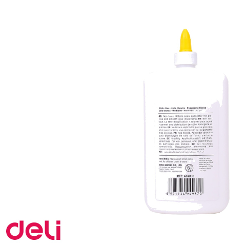 Aracet Deli 500ml, adeziv universal alb fara solventi, tub plastic cu varf subtire, pentru aplicatii creative [4]