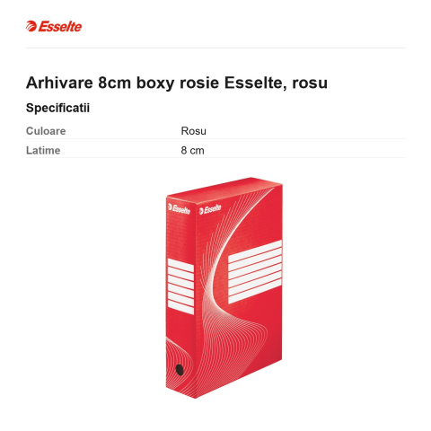 Arhivare 8cm boxy rosie Esselte, rosu [2]