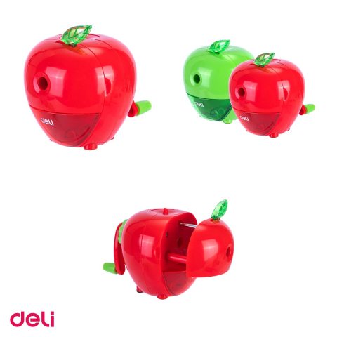 Ascutitoare Deli Fixa Model Fructe, din plastic, transparenta, 2, 111x83x95 mm [3]