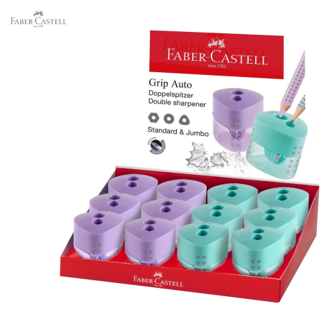 Ascutitoare dubla Faber-Castell Grip Trend 2019, cu container, pentru creioane standard si jumbo [4]