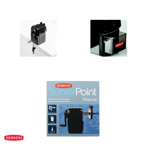 Ascutitoare manuala de birou Derwent Professional Mini, cu clema de prindere, pentru creioane pana la 8 mm, neagra [3]