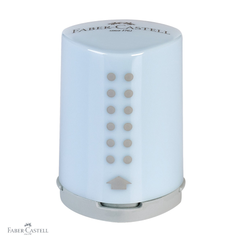 Ascutitori pentru creioane - Ascutitoare mini Faber-Castell Grip 2001, plastic cu container, unghi universal 24°, pentru penar