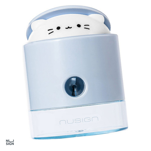Ascutitori pentru creioane - Ascutitoare Nusign Container Pop, din plastic, transparenta, up bleu, 65x45x100 mm