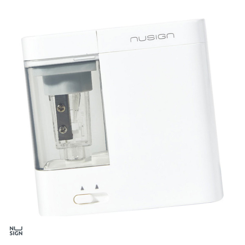 Ascutitori pentru creioane - Ascutitoare Nusign Electrica Alba, din plastic, cu baza antiderapanta