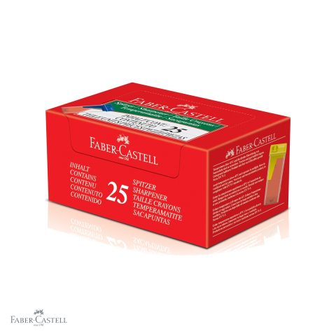 Ascutitoare plastic cu container transparent Faber-Castell, culori standard, pentru creioane [3]