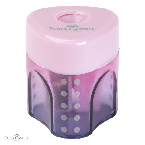 Ascutitoare plastic cu grip Faber-Castell gama Flow, cu container, efect gradient [3]