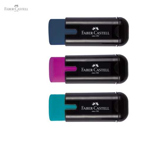 Ascutitoare plastic Faber-Castell Trend 2019, cu radiera dust free si container, culori asortate [4]