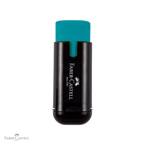 Birotica papetarie - Ascutitoare plastic Faber-Castell Trend 2019, cu radiera dust free si container, culori asortate