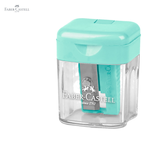 Ascutitoare plastic simpla cu container Faber-Castell, lama de calitate, culori pastel, pentru scoala si birou [4]