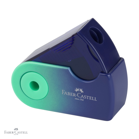 Ascutitori pentru creioane - Ascutitoare plastic simpla Faber-Castell Flow Sleeve Mini, ergonomica, pentru creioane grafit si colorate