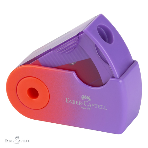 Ascutitoare plastic simpla Faber-Castell Flow Sleeve Mini, ergonomica, pentru creioane grafit si colorate [3]