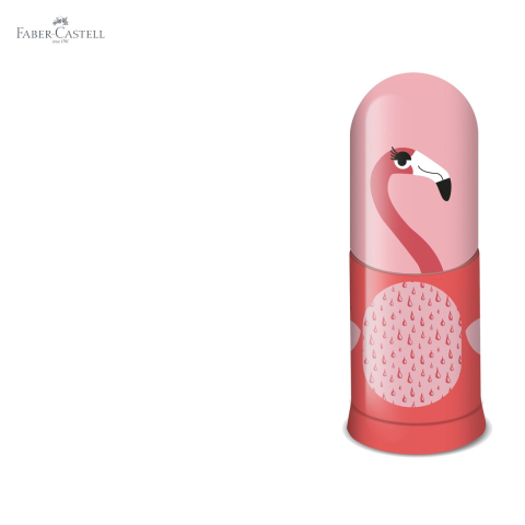 Ascutitoare simpla cu radiera Faber-Castell, model animale, pentru creioane colorate si grafit [4]