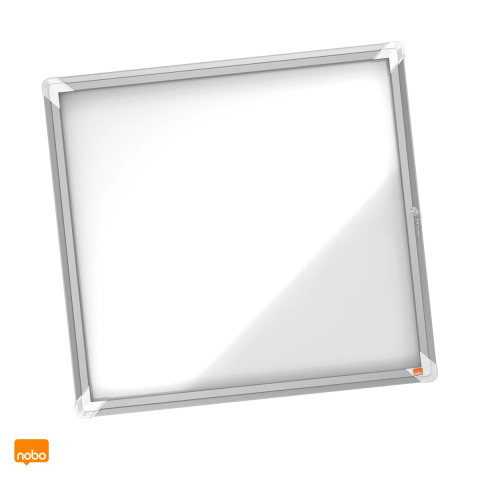 Sisteme de afisare si prezentare - Avizier magnetic Nobo pentru interior, pentru 6 coli A4, carcasa metalica, sticla frontala de 4 mm, lacat cu cheie, 708x667x43 mm