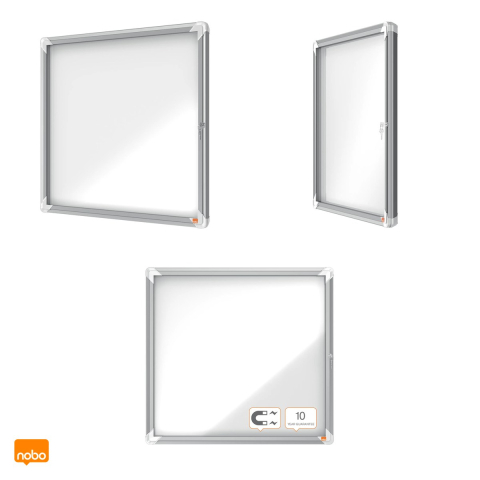 Avizier magnetic Nobo pentru interior, pentru 6 coli A4, carcasa metalica, sticla frontala de 4 mm, lacat cu cheie, 708x667x43 mm [3]