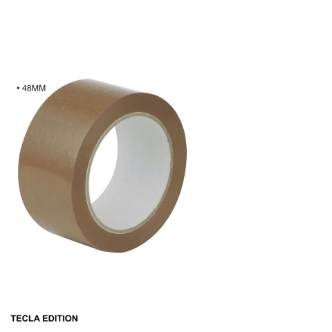 Banda adeziva acrilica maro Tecla Edition, 48mm x 60m, pentru ambalare si sigilare colete [2]