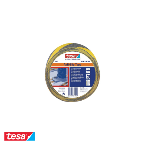 Adezivi si benzi adezive - BANDA ADEZIVA ANTIALUNECARE GALBEN/NEGRU 15M 50MM TESA