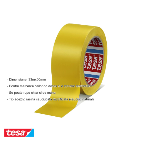 BANDA ADEZIVA MARCARE GALBENA 33M 50MM TESA [1]