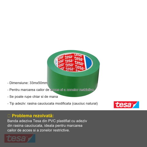 BANDA ADEZIVA MARCARE VERDE 33M 50MM TESA [1]