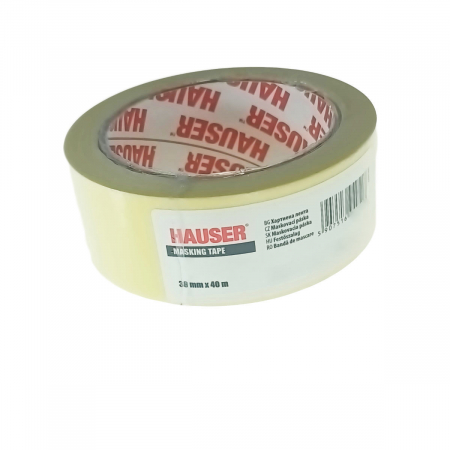 Bricolaj - Banda adeziva de mascare, 38mm latime x 40m lungime, Hauser 94951, alba