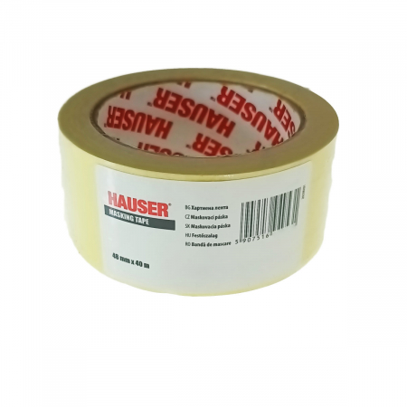 Bricolaj - Banda adeziva de mascare, latime 48mm x 40m lungime, Hauser 94953, alba