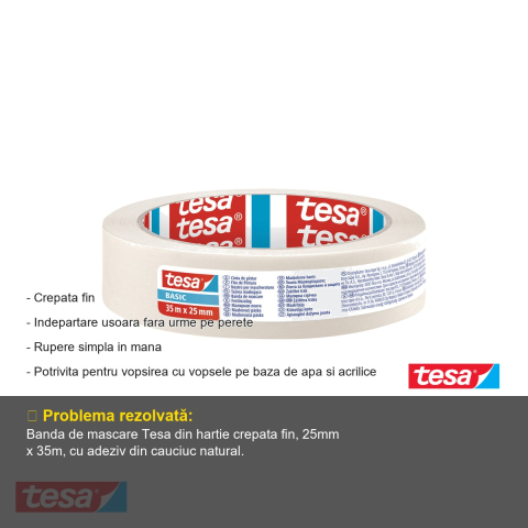 BANDA ADEZIVA MASCARE HARTIE 35M*25MM TESA [1]