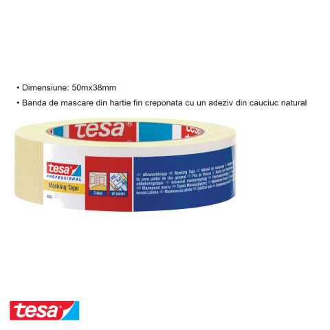 BANDA ADEZIVA MASCARE HARTIE 50M*38MM TESA [2]