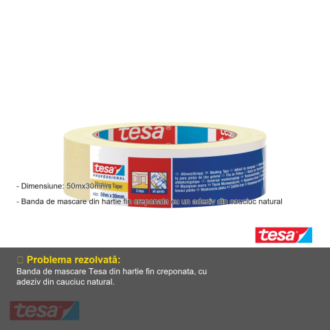 BANDA ADEZIVA MASCARE HARTIE 50M*30MM TESA [1]