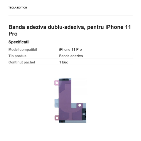 Banda dublu-adeziva, pentru iPhone 11 Pro [2]