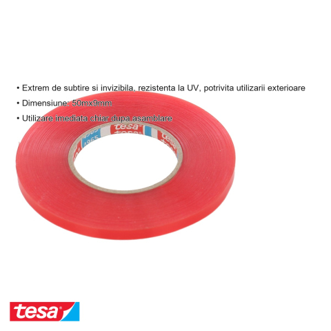 BANDA ADEZIVA TRANSPARENTA 50M 9MM TESAFIX TESA [2]
