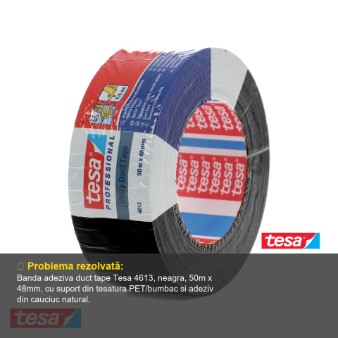 BANDA ADEZIVA DUCT TAPE NEAGRA 50M*48MM [3]