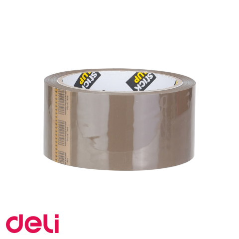 Ambalaj birou - Banda adeziva maro Deli, 48 mm x 50 m, pentru lipit, sigilat si ambalat colete