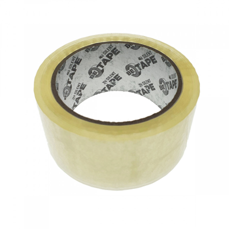 Adezivi - Banda adeziva tip scotch, 48 mm x 66 m, silentioasa, Be Tape Silent, solvent, transparenta