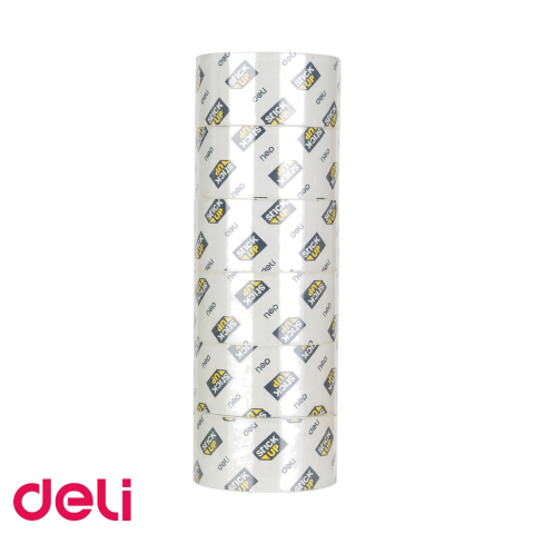 Banda adeziva transparenta Deli, 48 mm x 50 m, pentru lipit, sigilat si corectat [3]