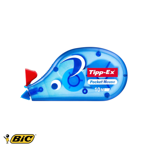 Birotica papetarie - Banda corectoare Bic Tipp-Ex Pocket Mouse, 4.2 mm x 10 m, corectie instantanee, design ergonomic compact
