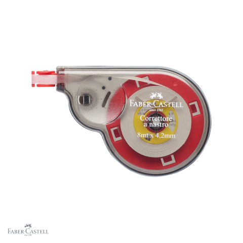Corectoare si radiere - Banda corectoare Faber-Castell, 4.2mm x 8m, aplicare usoara, pentru rescriere imediata