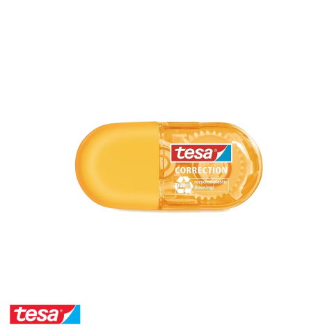 Birotica papetarie - Banda corectoare Tesa, 5 mm x 6 m, suport PET rezistent, carcasa din plastic reciclat, pentru birou