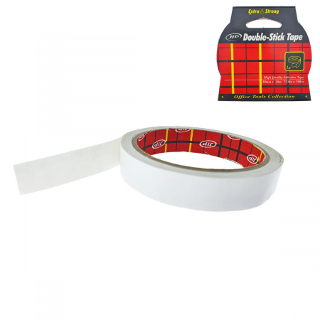 Bricolaj - Banda Dubla Adeziva JIP 10603, 18mm x 10m, pentru lipiri rezistente si versatile, Alba