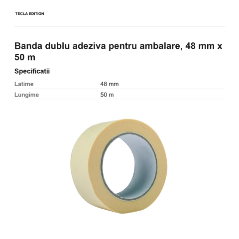 Banda dublu adeziva pentru ambalare, 48 mm x 50 m [2]