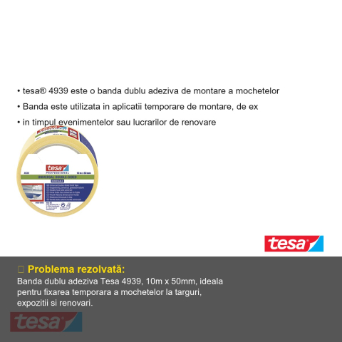 BANDA DUBLU ADEZIVA REPOZITIONABILA 10M*50MM TESA [2]