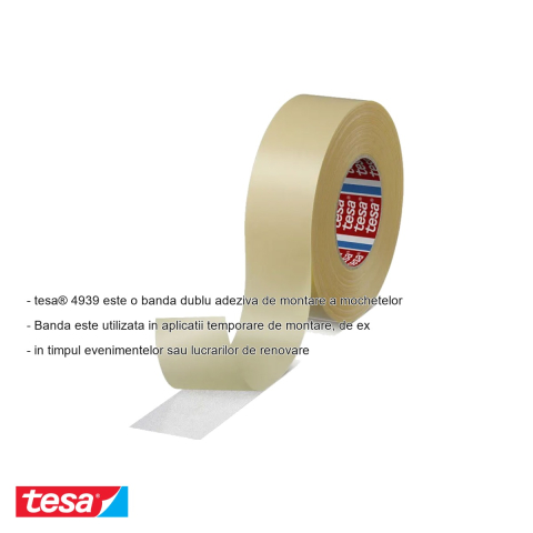 BANDA DUBLU ADEZIVA REPOZITIONABILA 10M*50MM TESA [1]