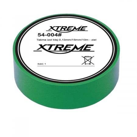 Adezivi - Banda izolatoare adeziva, XTREME 07054, 0.13mmx15mm, 10m lungime, PVC, verde