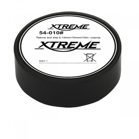 Bricolaj - Banda izolatoare adeziva, XTREME 07065, 0.15mmx15mm, 10m lungime, PVC, neagra