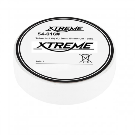 Bricolaj - Banda izolatoare adeziva, XTREME 08192, 0.13mmx15mm, 10m lungime, PVC, alba