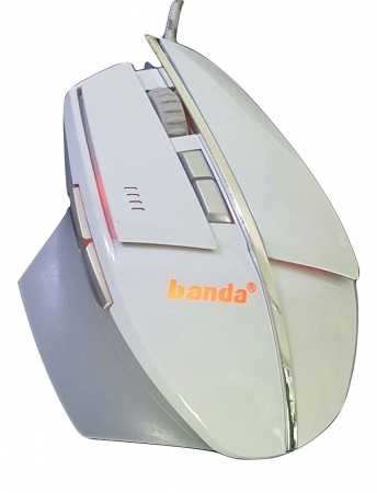 Accesorii Gaming - Mouse gaming BANDA X3-W , 7D ,Led , Alb