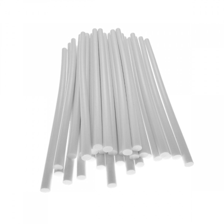 Bara alba silicon 11mm diametru x 300mm lungime, 30g, baton rezerva pentru pistol de lipit [2]