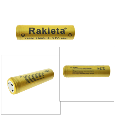 Baterie Acumulator 18650 12000 mAh 3.7V Flat Top - Reincarcabila Li-ion, pentru dispozitive electronice, Power Banks, Lampi [4]