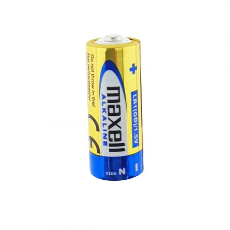 Baterie alcalina Maxell LR1 / N / AM5, 1.5V, capacitate 800-1000 mAh, 12mm diametru x 30mm inaltime, in blister [4]