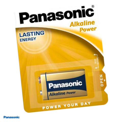 Energy - Baterie alcalina Panasonic Alkaline Power 9V 6LR61, 9 V, 48.5 x 26.5 x 17.5 mm, in blister
