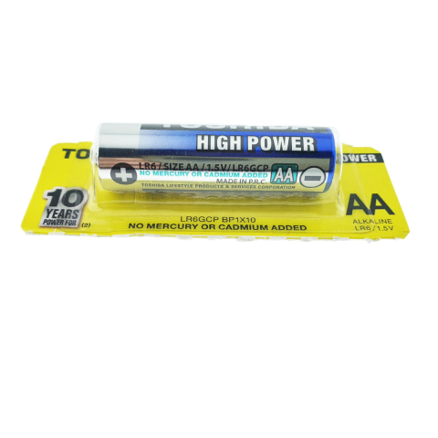 Baterii Alcaline LR06  - Baterie Alcalina Toshiba High Power AA LR06, 1.5V, Performanta Superioara si Durata Lunga de Viata, pentru Dispozitive Electrice si Electronice, Rezistenta la Scurgeri